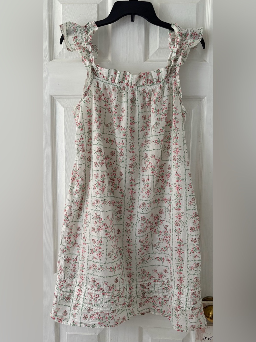 Joie Cream Floral Ruffle Strap Sundress